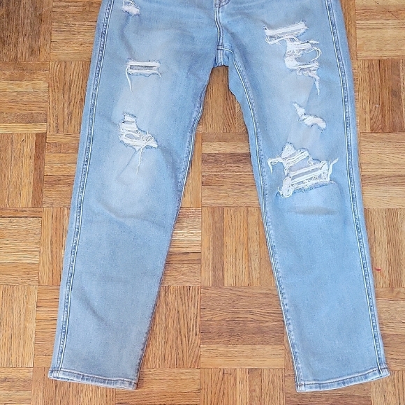 Eunina Rocky Super High Rise Boyfriend Distressed Jeans SIZE 7/28 - Picture 8 of 10